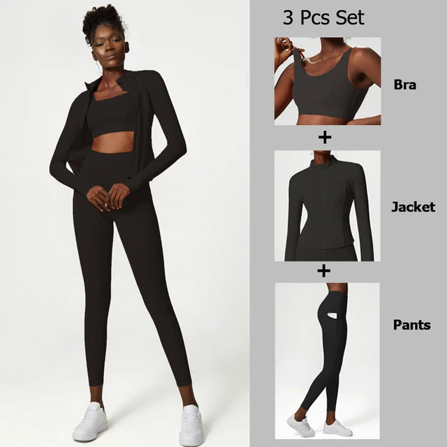 Large size fitness suit for women's quick drying exercise set