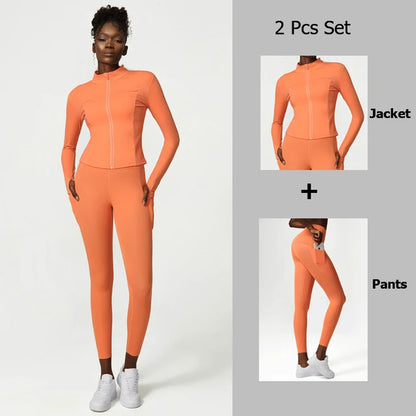 Large size fitness suit for women's quick drying exercise set
